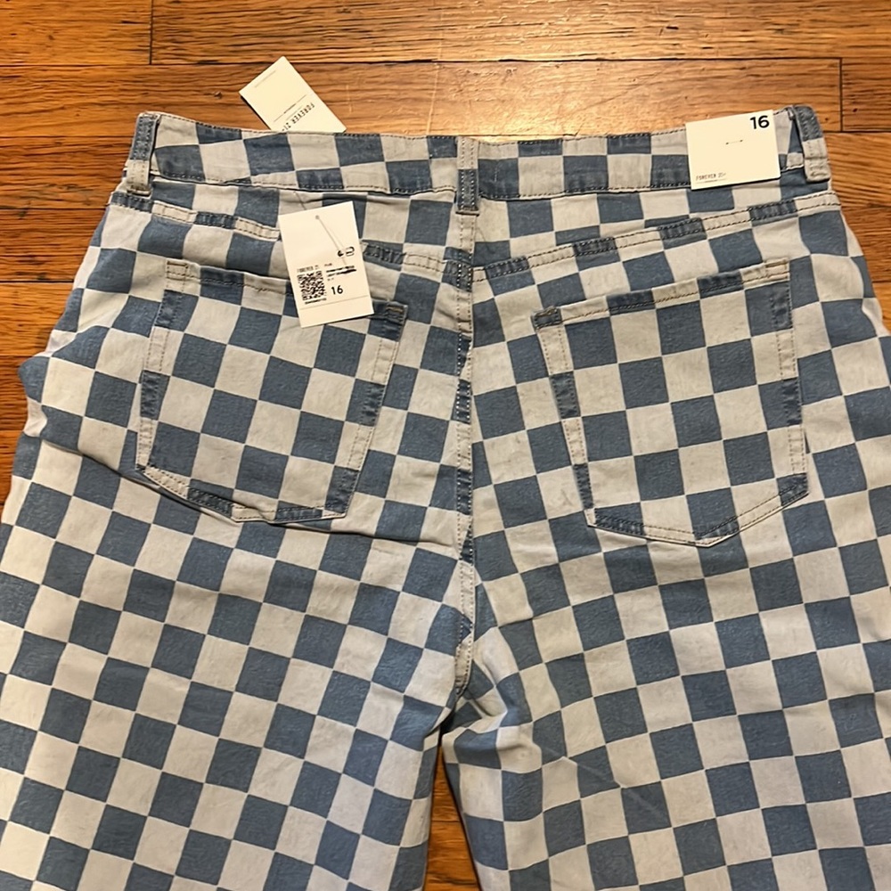 Forever 21 checkered jeans size 16 - Picture 5 of 10